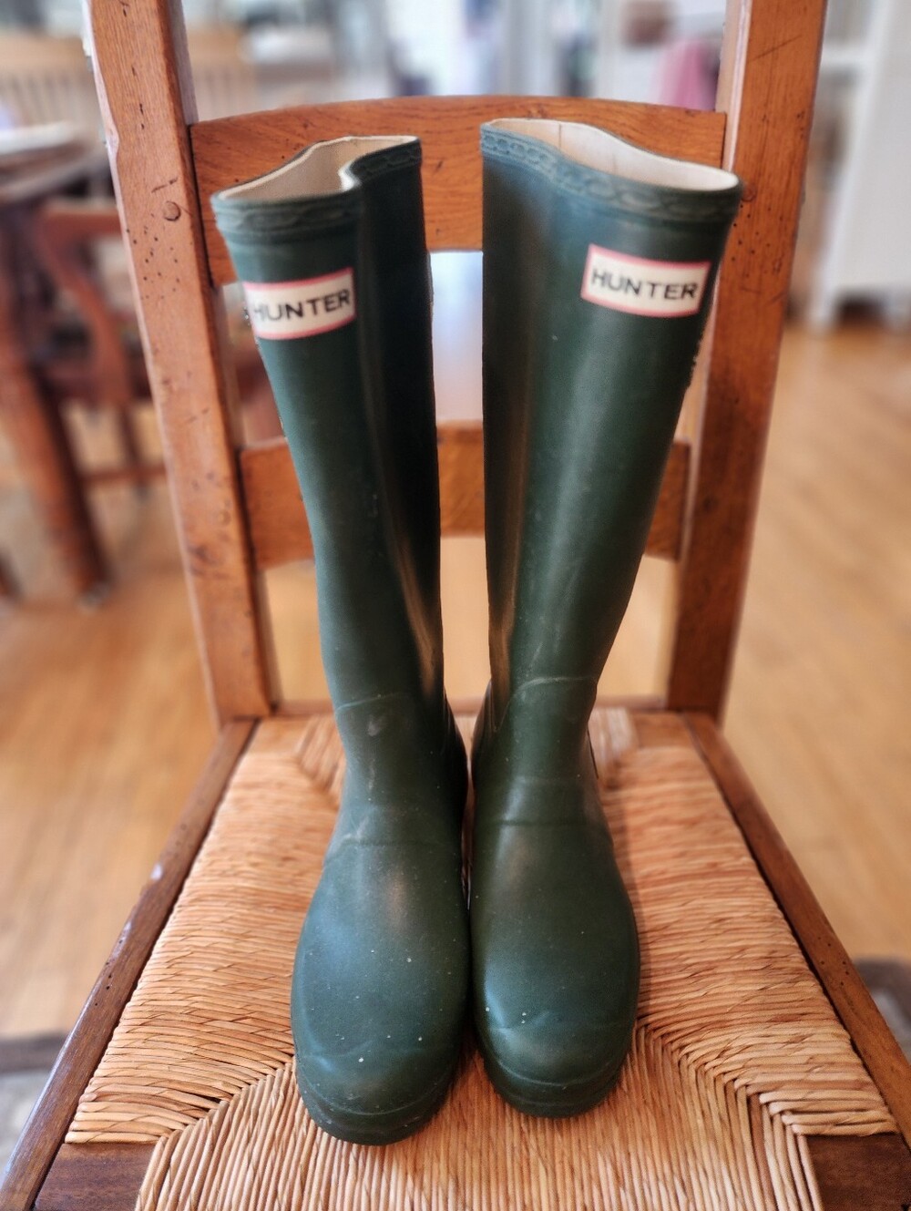 Hunter Tall Matte Forest Green Rain Boots
